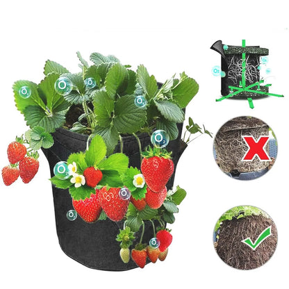 Jardinière | en feutre avec poches intégrées