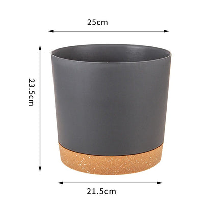 Pot de fleur balcon | Noir, avec Plateau de Drainage
