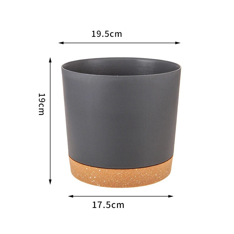 Pot de fleur balcon | Noir, avec Plateau de Drainage