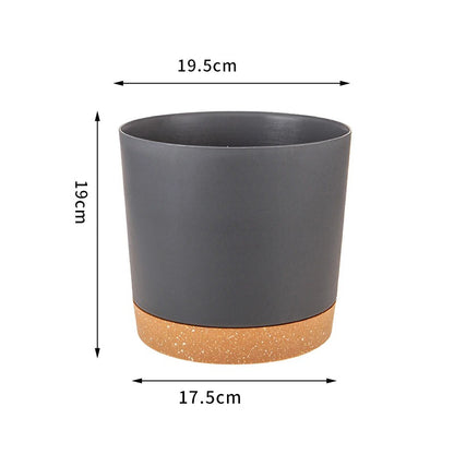 Pot de fleur balcon | Noir, avec Plateau de Drainage